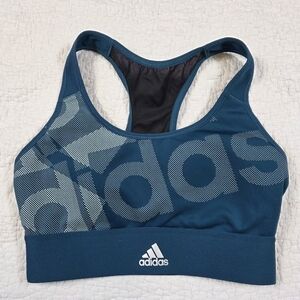 adidas Women's Teal Techfit Badge of Sport Bra
